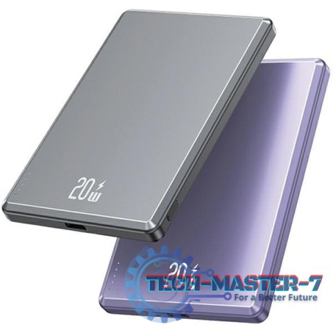 PowerBank indukcyjny 5000mAh MagSafe Fast Charging 20W Fiolet PowerBank indukcyjny 5000mAh MagSafe Fast Charging 20W Fiolet