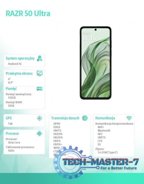 Smartfon RAZR 50 Ultra 12/512 GB Spring Green Smartfon RAZR 50 Ultra 12/512 GB Spring Green