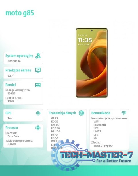 Smartfon moto g85 5G 12/256 GB Olivine Smartfon moto g85 5G 12/256 GB Olivine