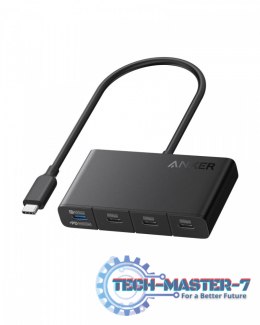 Hub 4w1 10Gbps USB-C Czarny