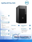 Komputer Optiplex Plus MT/Core i7-14700/8GB/512GB SSD/Integrated/DVD RW/Wireless Kb & Mouse/W11Pro/vPro