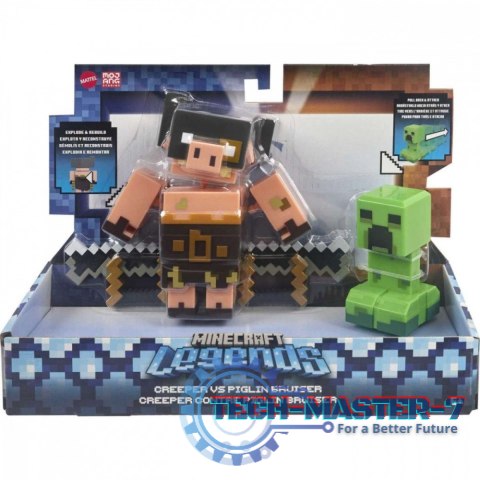 Zestaw figurek Minecraft Legends Creeper vs Piglin