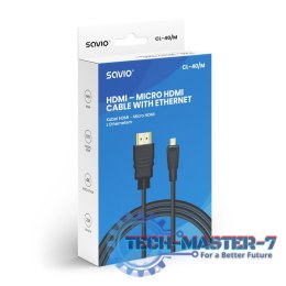 Kabel HDMI (M) - micro HDMI (M) z Ethernetem, 2m, CL-40/M