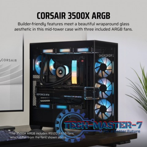 Obudowa 3500X ICUE LINK RGB TG Mid-Tower czarna Obudowa 3500X ICUE LINK RGB TG Mid-Tower czarna