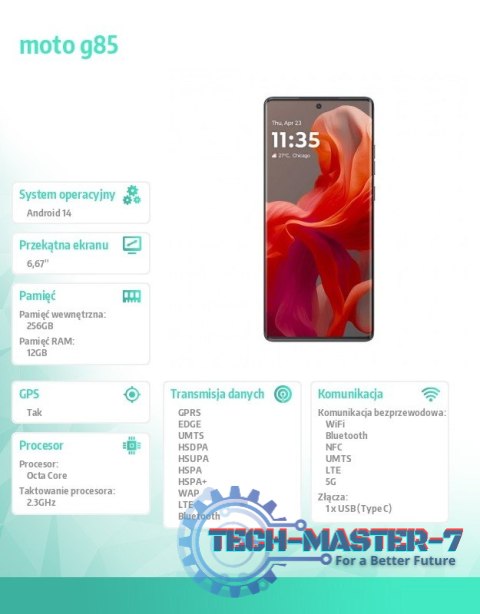 Smartfon moto g85 5G 12/256 GB szary Smartfon moto g85 5G 12/256 GB szary