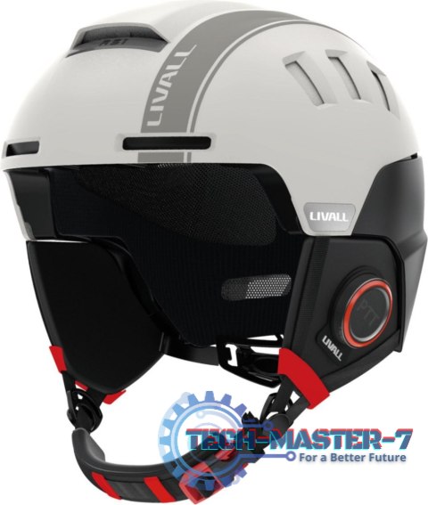 Kask narciarski Bluetooth 54-58cm Intercom/SOS biały