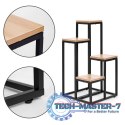 Kwietnik regał na kwiaty ozdoby 4 półki metal MDF jasny orzech ModernHome ModernHome