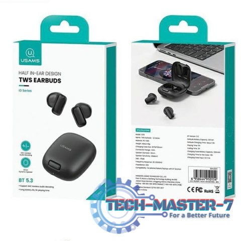 Słuchawki Bluetooth 5.3 TWS ID Series Niebieskie Słuchawki Bluetooth 5.3 TWS ID Series Niebieskie