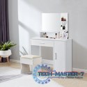 Toaletka kosmetyczna z lustrem nowoczesna biała ModernHome ModernHome