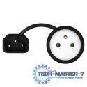 Adapter zasilania IEC C14 - CEE 7/5 (E) 15 cm SAVIO CL-180