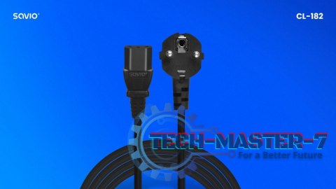 Kabel zasilający CEE 7/7 (E/F) - IEC C13, 10 m, CL-182 Kabel zasilający CEE 7/7 (E/F) - IEC C13, 10 m, CL-182
