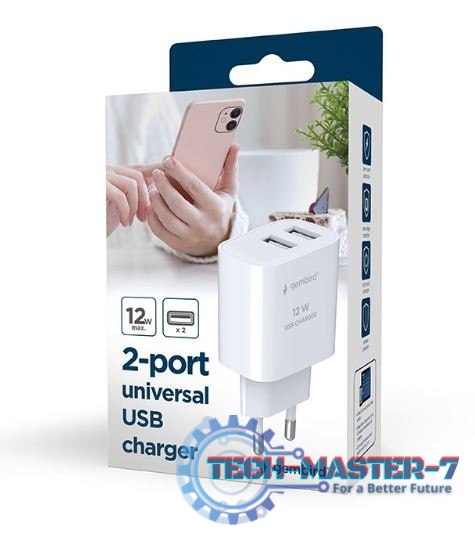 Ładowarka USB-Ax2 2.4A biała Ładowarka USB-Ax2 2.4A biała