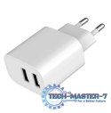 Ładowarka USB-Ax2 2.4A biała