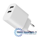 Ładowarka USB-Ax2 2.4A biała