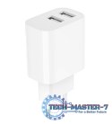 Ładowarka USB-Ax2 2.4A biała
