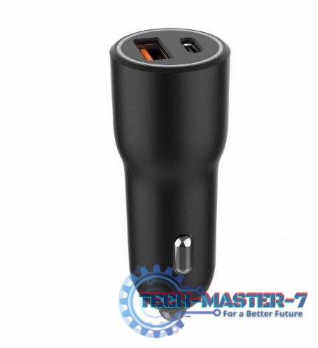 Ładowarka samochodowa USB-A/USB-C 38W PD czarna Ładowarka samochodowa USB-A/USB-C 38W PD czarna