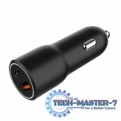 Ładowarka samochodowa USB-A/USB-C 38W PD czarna Ładowarka samochodowa USB-A/USB-C 38W PD czarna