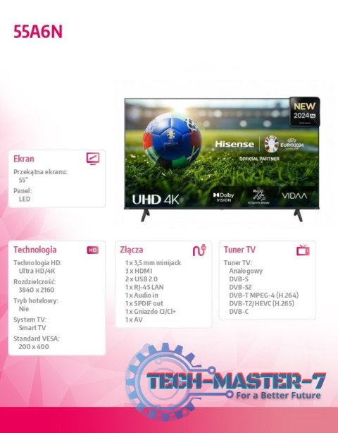 Telewizor LED 55 cali 55A6N Telewizor LED 55 cali 55A6N