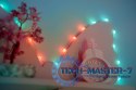 Inteligentne lampki dekoracyjne Strings USB-C (Candies) 100 LED RGB, serca, przezroczysty przewód, 6 m