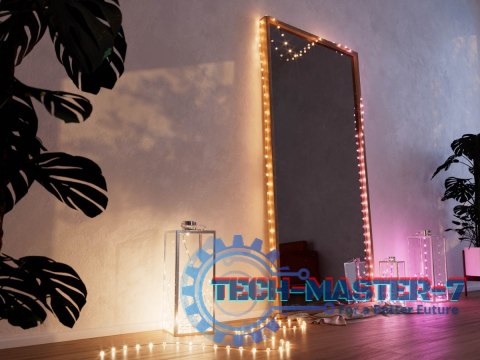 Inteligentne lampki dekoracyjne Strings USB-C (Candies) 100 LED RGB, świece, zielony przewód, 6 m Inteligentne lampki dekoracyjne Strings USB-C (Candies) 100 LED RGB, świece, zielony przewód, 6 m