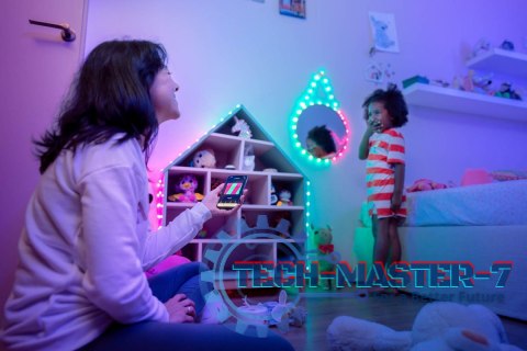 Inteligentne lampki dekoracyjne Strings USB-C (Candies) 200 LED RGB, serca, zielony przewód, 12 m Inteligentne lampki dekoracyjne Strings USB-C (Candies) 200 LED RGB, serca, zielony przewód, 12 m