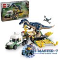 Klocki Jurassic World 76966 Dinomisje: ciężarówka do transportu allozaura