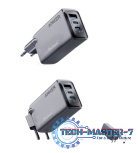 Ładowarka Prime 100W GaN 2xUSB-C 1xUSB-A Srebrna