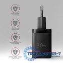 ACU-PD30 Ładowarka sieciowa PD 30W, 1x port USB-C, PD3.0/QC3.0/AFC/FCP/Apple Czarna