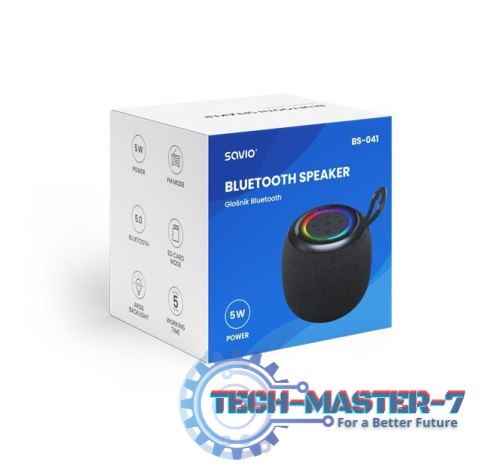 Głośnik bezprzewodowy Bluetooth 5W, BS-041, Czarny Głośnik bezprzewodowy Bluetooth 5W, BS-041, Czarny