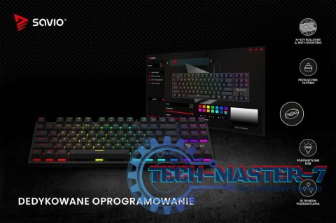 Klawiatura mechaniczna RGB Tempest X2 Outemu Blue Klawiatura mechaniczna RGB Tempest X2 Outemu Blue