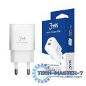 Ładowarka sieciowa 20W 1xUSB-C +USB-A PD QC bez kabla Biała