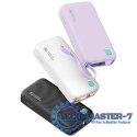 Powerbank 10000mAh 20W zwijany kabel USB-C fast charge Czarny