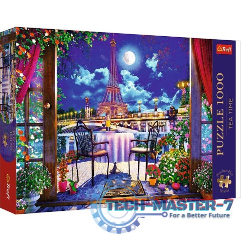 Puzzle 1000 elementów Premium Plus Paryż w blasku księżyca