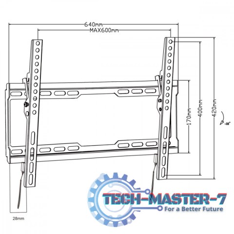 Uchwyt do TV 32-80'' 45kg MC-413 VESA 600x400 Uchwyt do TV 32-80'' 45kg MC-413 VESA 600x400