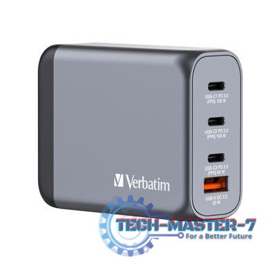 Ładowarka GNC-100 32202 GaN 100W, 3xUSB-C,1x USB-A, QC 3.0, PD 3.0 UE / UK Ładowarka GNC-100 32202 GaN 100W, 3xUSB-C,1x USB-A, QC 3.0, PD 3.0 UE / UK