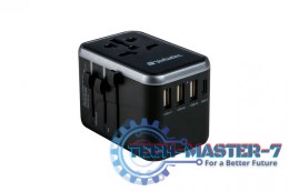 Ładowarka i adapter podróżny UTA-04 49546 PD 61W, QC 3.0, 2x USB-C, 3x USB-A