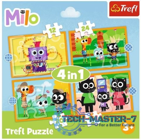 Puzzle 4w1 Poznaj Milo i jego przyjaciół Puzzle 4w1 Poznaj Milo i jego przyjaciół