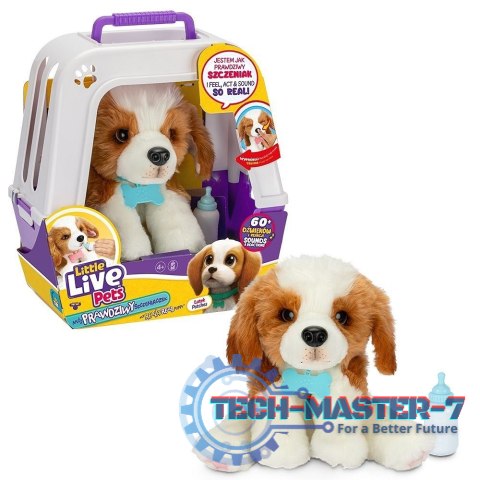 Maskotka interaktywna Little Live Pets - Piesek z transporterem