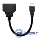 Pasywny splitter HDMI (M) - HDMI (Ż) x 2, AK-77