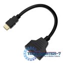 Pasywny splitter HDMI (M) - HDMI (Ż) x 2, AK-77