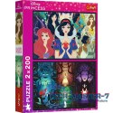 Puzzle 2x200 elementów Czarujące Księżniczki Disney Princess