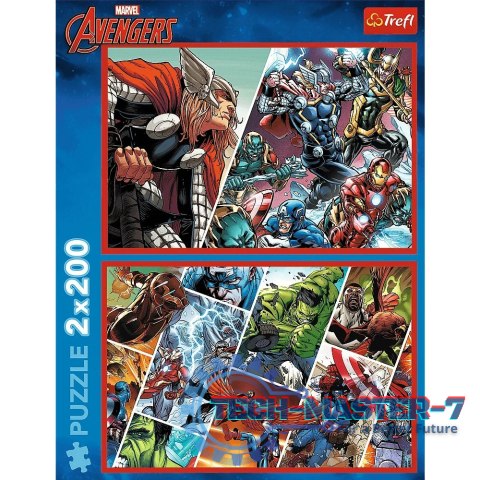 Puzzle 2x200 elementów Obrońcy świata Avengers Marvel Puzzle 2x200 elementów Obrońcy świata Avengers Marvel