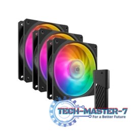 Zestaw wentylatorów Mobius 120P ARGB 3-pak czarny