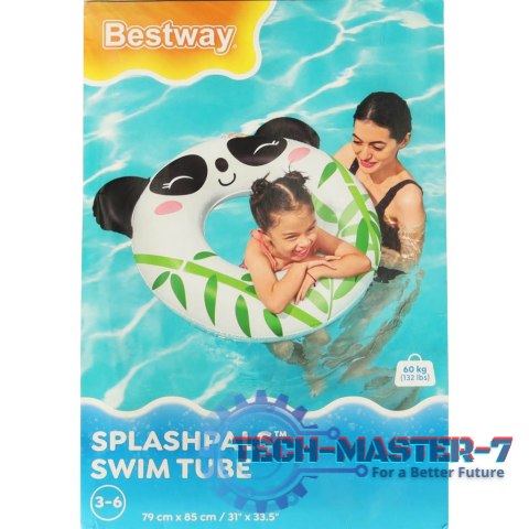 Kółko do pływania dmuchane BESTWAY 36351 panda 85-76cm Kółko do pływania dmuchane BESTWAY 36351 panda 85-76cm