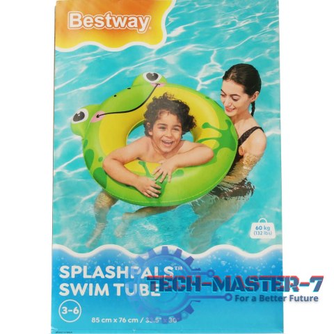 Kółko do pływania dmuchane BESTWAY 36351 żaba 85-76cm Kółko do pływania dmuchane BESTWAY 36351 żaba 85-76cm