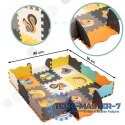 Mata edukacyjna piankowa puzzle zwierzątka kolorowa 114 x 114 cm 25 elementów folia