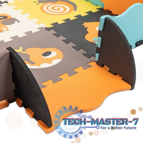 Mata edukacyjna piankowa puzzle zwierzątka kolorowa 114 x 114 cm 25 elementów folia Mata edukacyjna piankowa puzzle zwierzątka kolorowa 114 x 114 cm 25 elementów folia