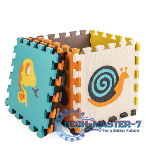 Mata edukacyjna piankowa puzzle zwierzątka kolorowa 85 x 85 cm 9 elementów kolorowa folia Mata edukacyjna piankowa puzzle zwierzątka kolorowa 85 x 85 cm 9 elementów kolorowa folia