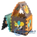 Mata edukacyjna piankowa puzzle zwierzątka kolorowa 85 x 85 cm 9 elementów kolorowa folia