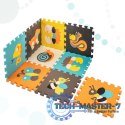 Mata edukacyjna piankowa puzzle zwierzątka kolorowa 85 x 85 cm 9 elementów kolorowa folia